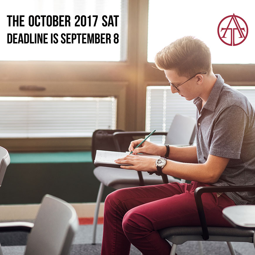 Don’t miss the October SAT registration deadline on Friday, September 8