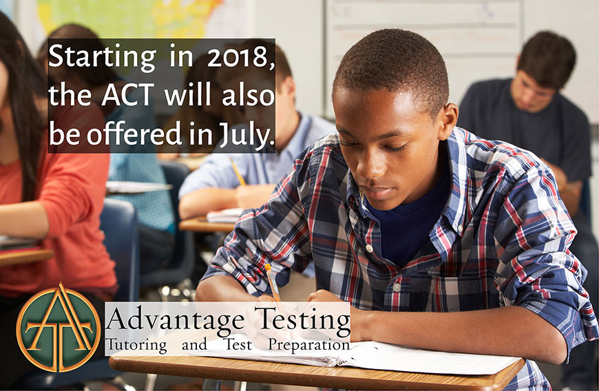 Starting in 2018, the ACT will also be offered in July