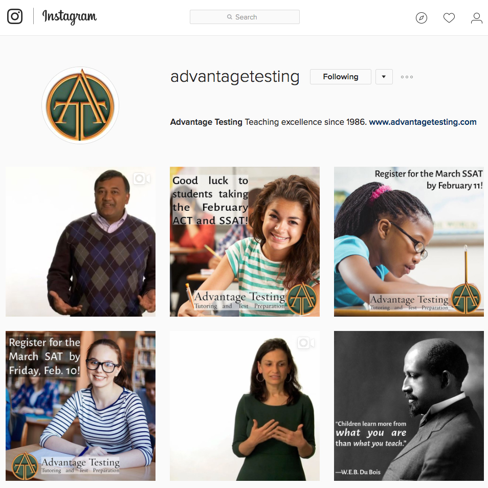 Advantage Testing is now on Instagram!