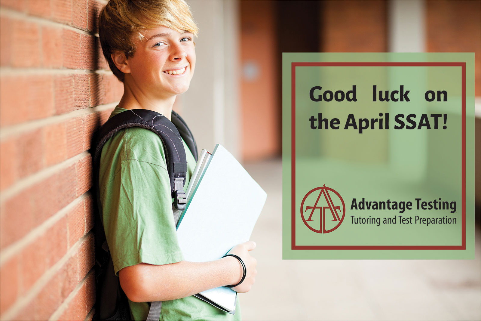 Good luck to everyone taking the SSAT this weekend!