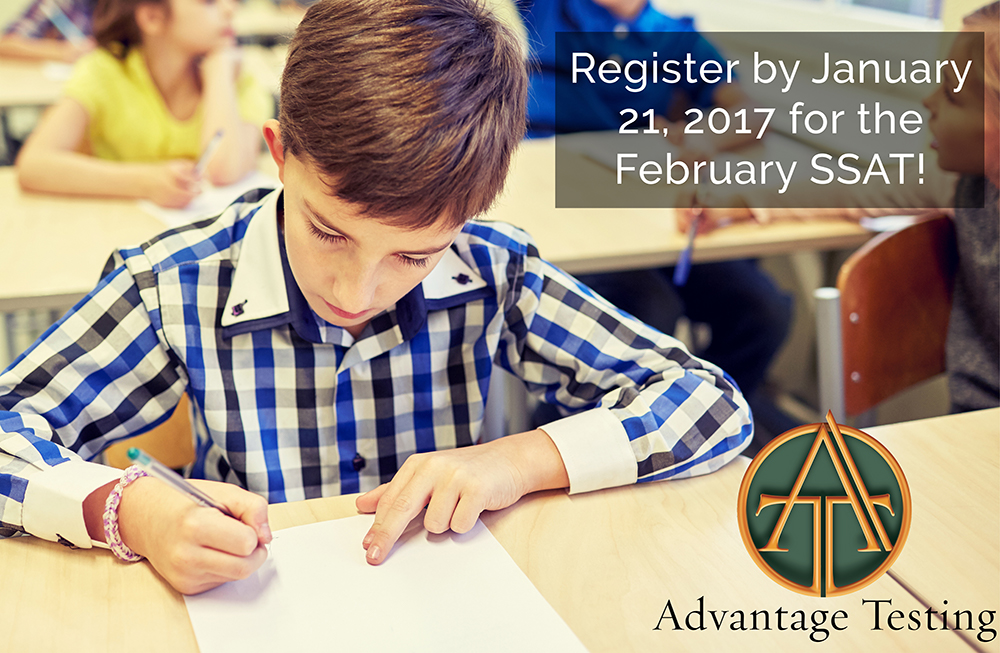 Don't forget to register for the February SSAT by January 21 (or Feb 8 for late reg)!